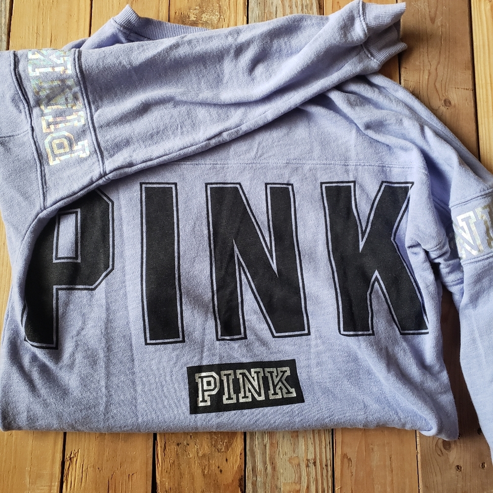 PINK purple crewneck